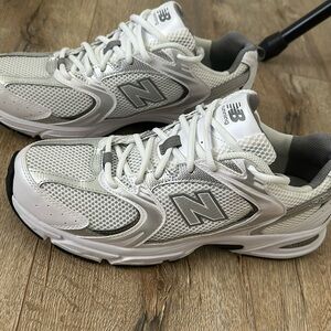 new balance mens 530 in white silver